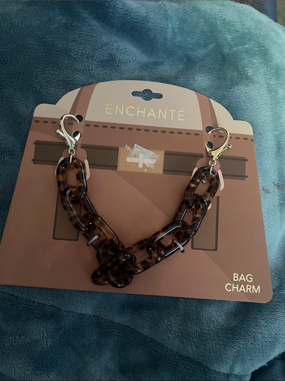 Enchanté Tortoiseshell Chain Bag Charm - Brown